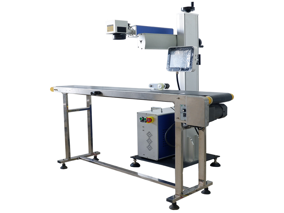 用于金屬首飾的在線飛行工業(yè)光纖激光打標(biāo)機