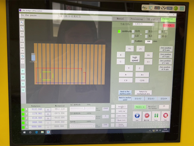 適用于廚房臺面和梳妝臺面的四軸數(shù)控橋切機
