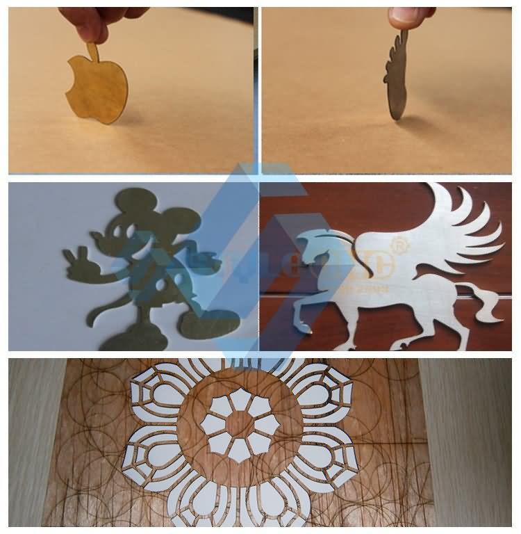 混合激光切割木材和金屬項目