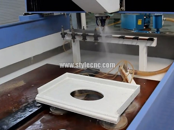 石英、花崗巖、大理石數(shù)控石材切割拋光機(jī)立式ATC系統(tǒng)