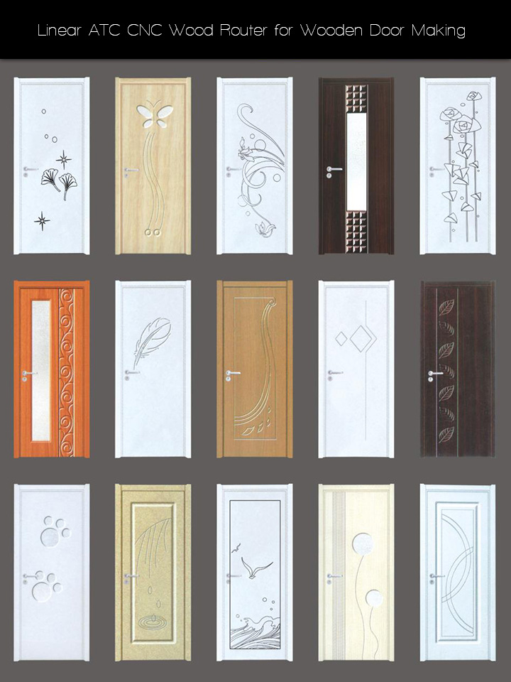 用于木門制作項目的直排式自動換刀數(shù)控木工雕刻機