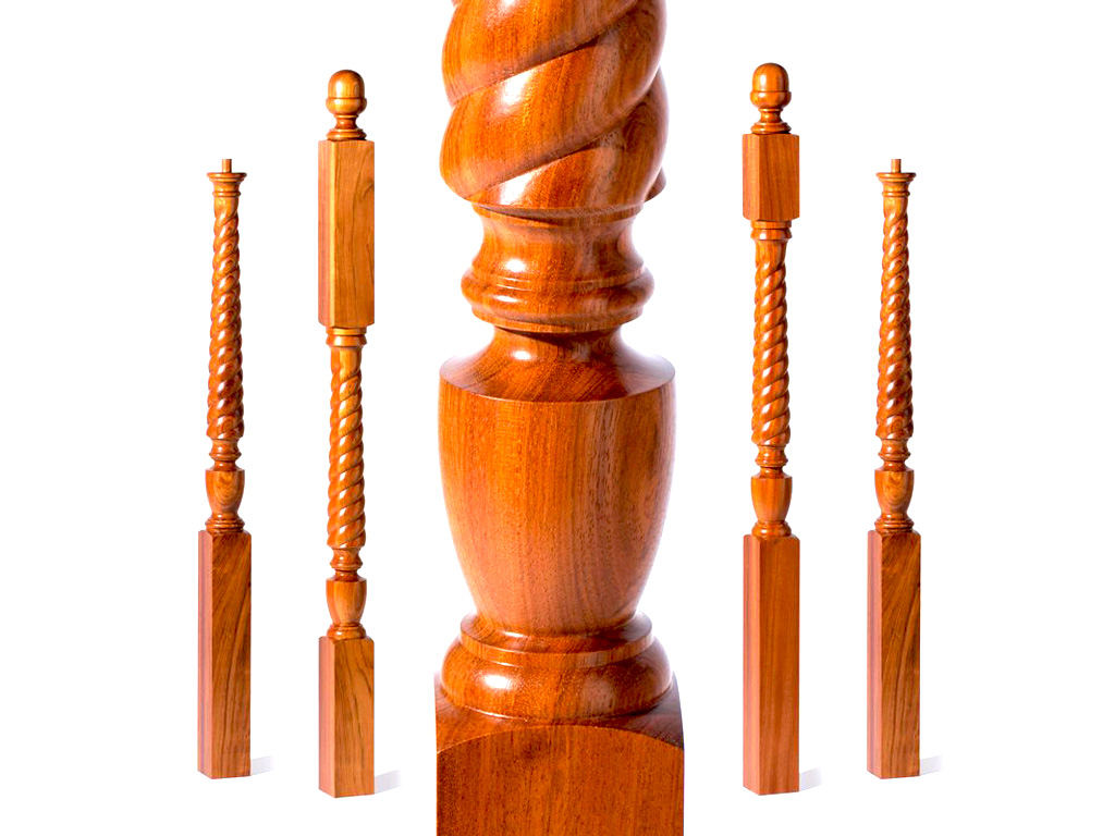 數(shù)控車床加工木制樓梯欄桿柱