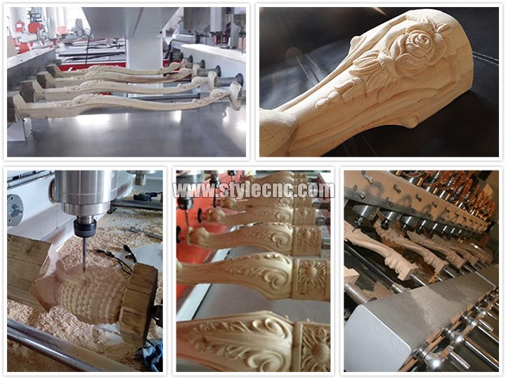 四軸旋轉 8 頭數控雕刻機的應用