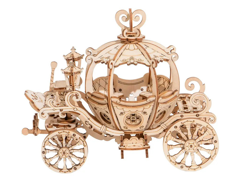 激光切割個(gè)性化 3D 木制馬車