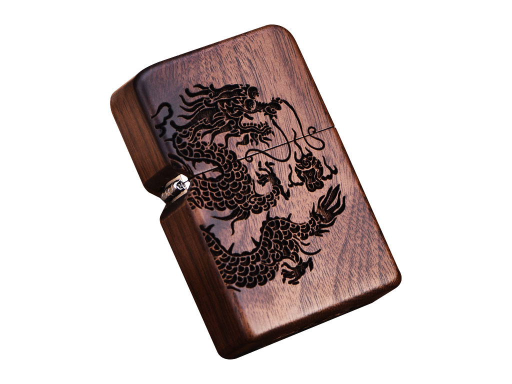 激光雕刻 zippo 木質(zhì)打火機(jī)
