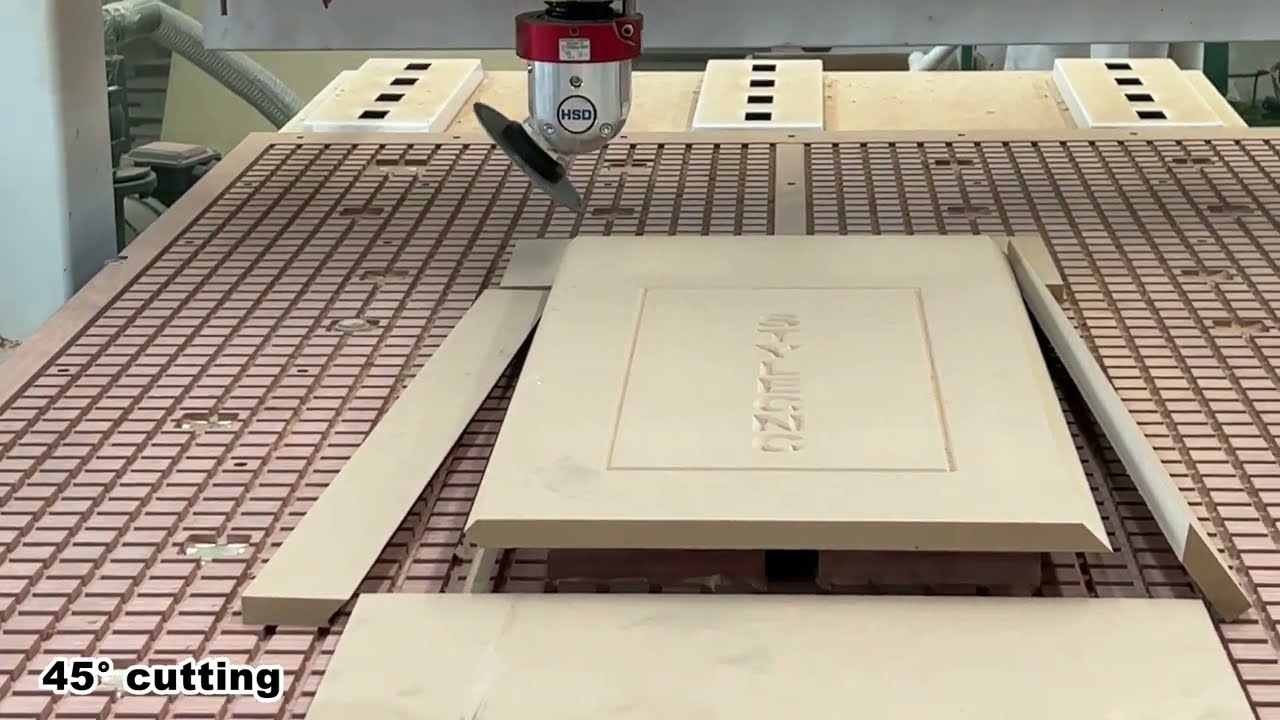 自動(dòng)換刀數(shù)控木工雕刻機(jī)工作臺(tái)套件，帶 HSD C 軸和主軸