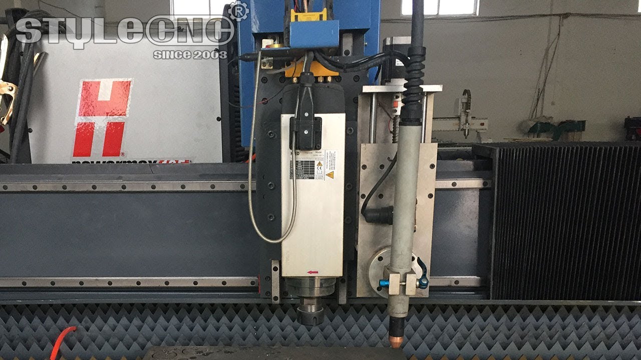 數(shù)控等離子切割工作臺與數(shù)控雕刻機主軸相結合